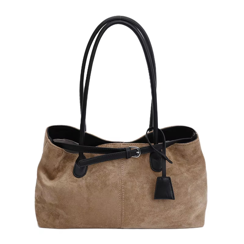 LEFTSIDE Women'S PU Leather Shoulder Bag 2025 Winter New Fashion Retro Underarm Bag Luxury Brand Designer Handbags Tote Bags