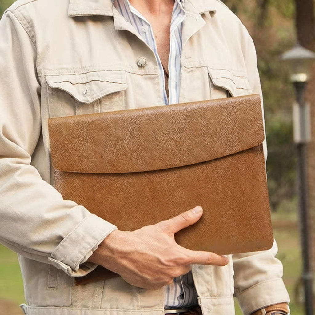 Computer Sleeve Case for ( Macbook Mac Book Ipad ) Air M1 M2 13 14 15 6 16 Pro 12 9 11 Inch Cover Bag Pouch Briefcase Leather