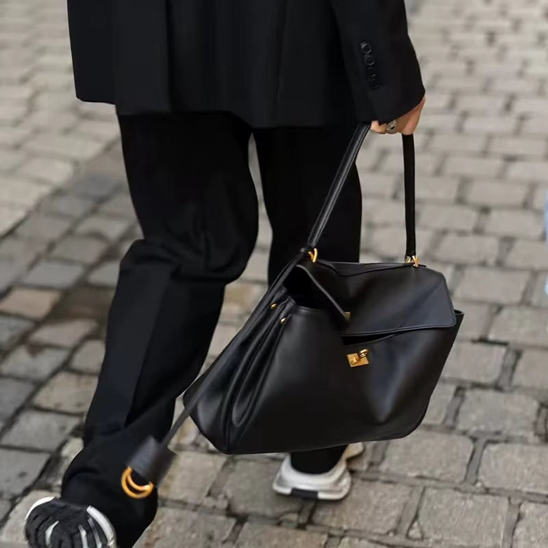 2025 Rodeo Leather Large Capacity Commuter Tote Bag Single Shoulder Handbag Crossbody Underarm Bag for Stylish Commuting