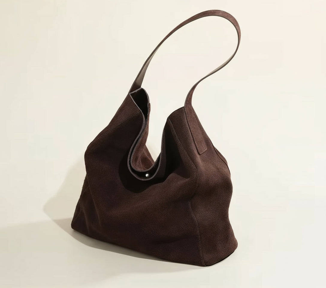 Customized for Individuals Large Capacity Winter Tote High Class Matte Suede Wool Women Handbag Coffee Kakhi Travel Shoulder Bag