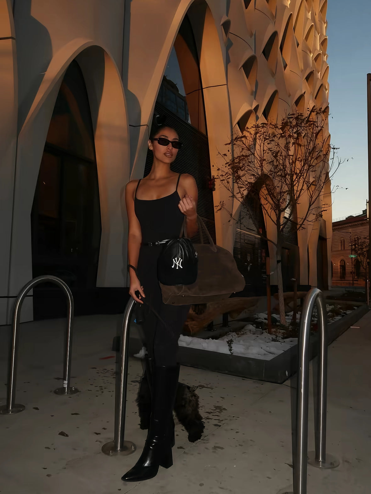 Talvaria Studio | Matte Suede Shoulder Bag