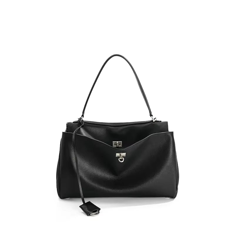 2025 Rodeo Leather Large Capacity Commuter Tote Bag Single Shoulder Handbag Crossbody Underarm Bag for Stylish Commuting