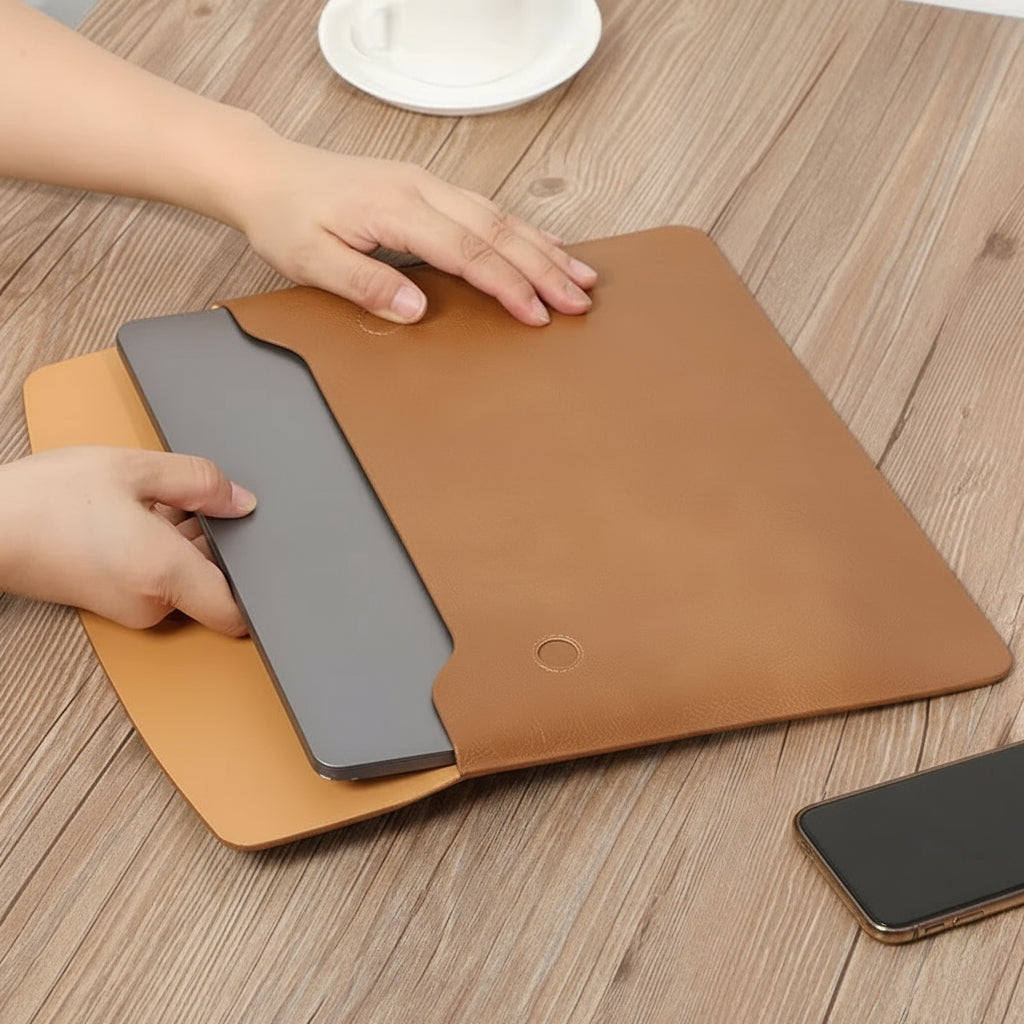 Computer Sleeve Case for ( Macbook Mac Book Ipad ) Air M1 M2 13 14 15 6 16 Pro 12 9 11 Inch Cover Bag Pouch Briefcase Leather