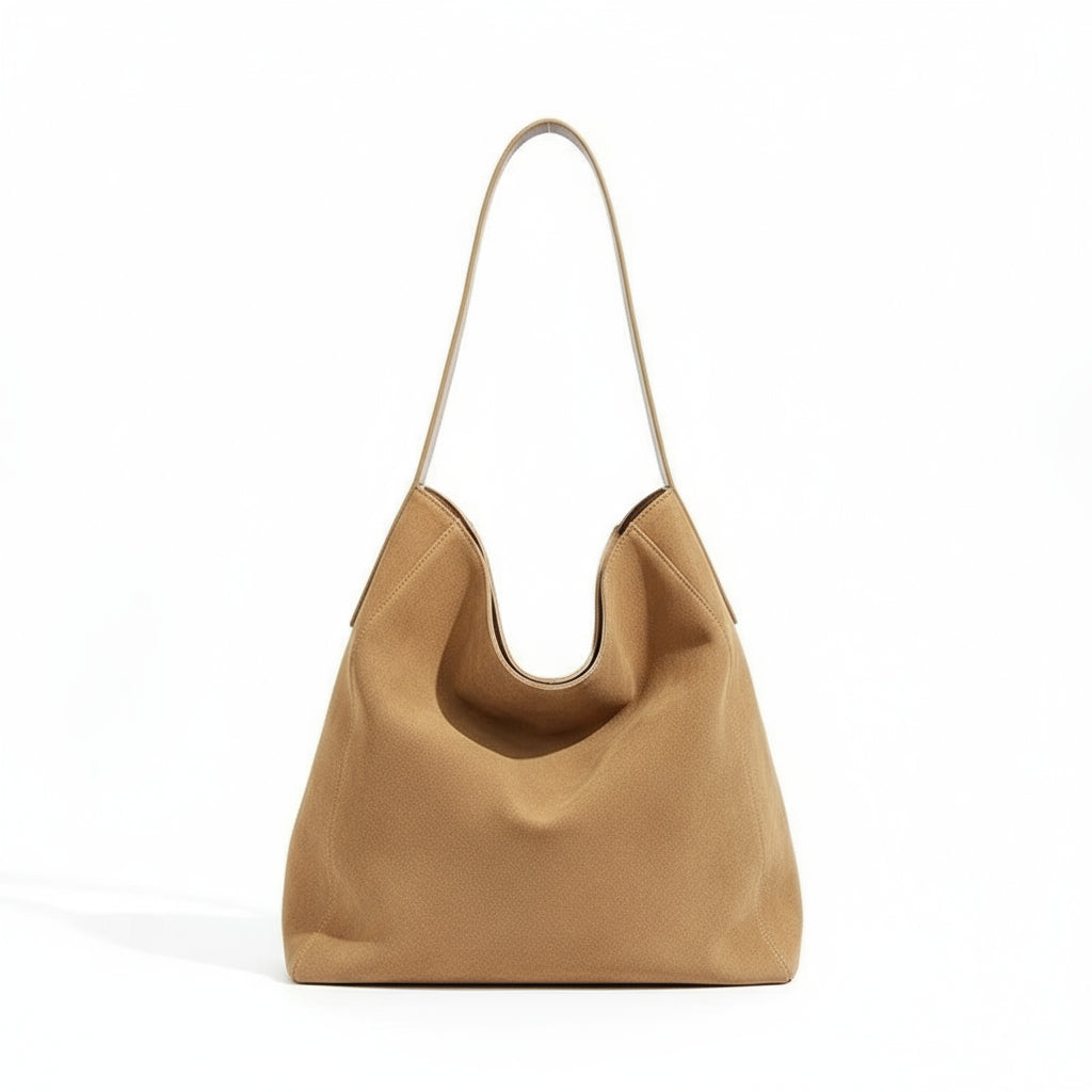 Customized for Individuals Large Capacity Winter Tote High Class Matte Suede Wool Women Handbag Coffee Kakhi Travel Shoulder Bag