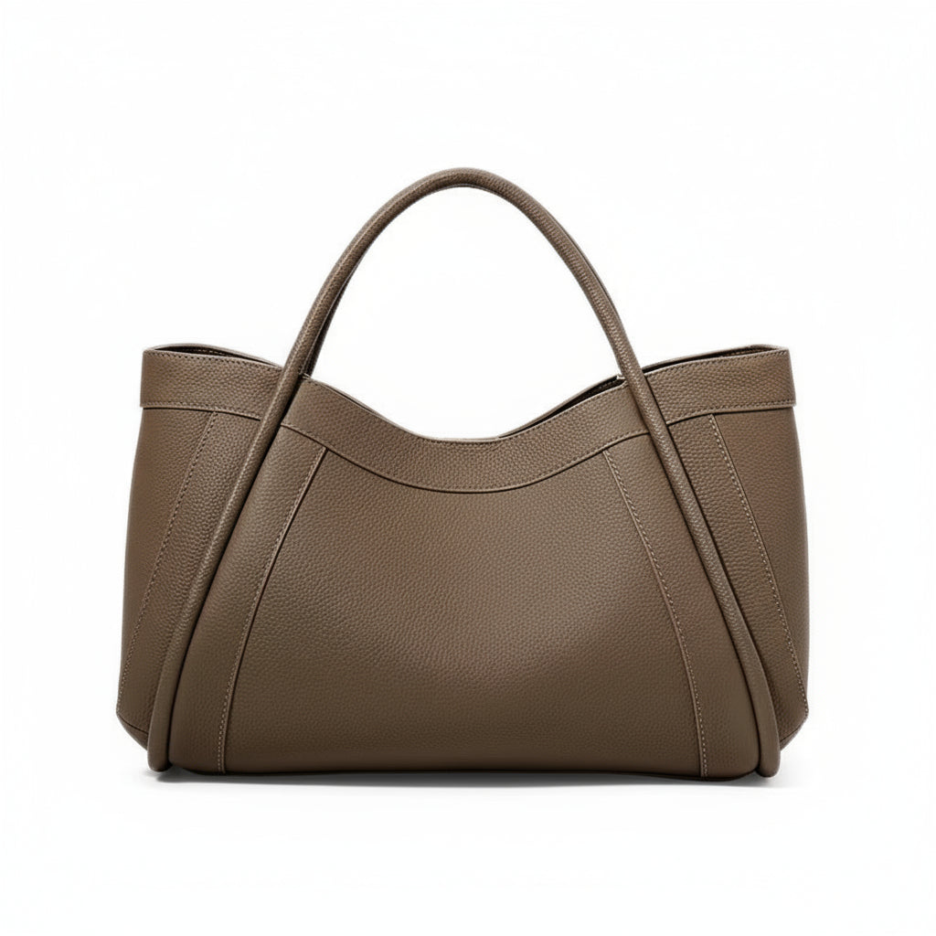 New Autumn and Winter Top Layer Cowhide Fashion Niche Design Leather Large Capacity Shoulder Messenger Bag Foreign Style