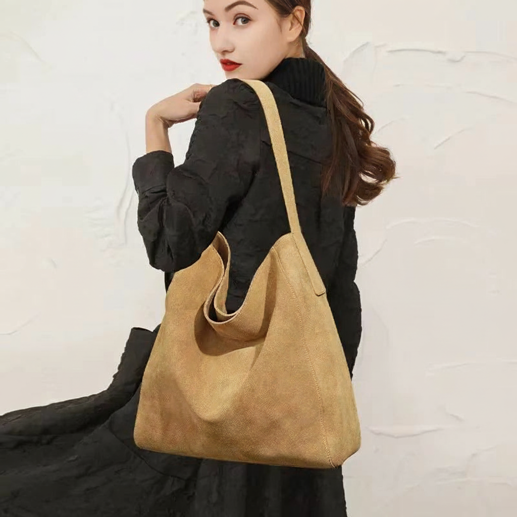 Talvaria Studio | Matte Suede Wool Tote Bag